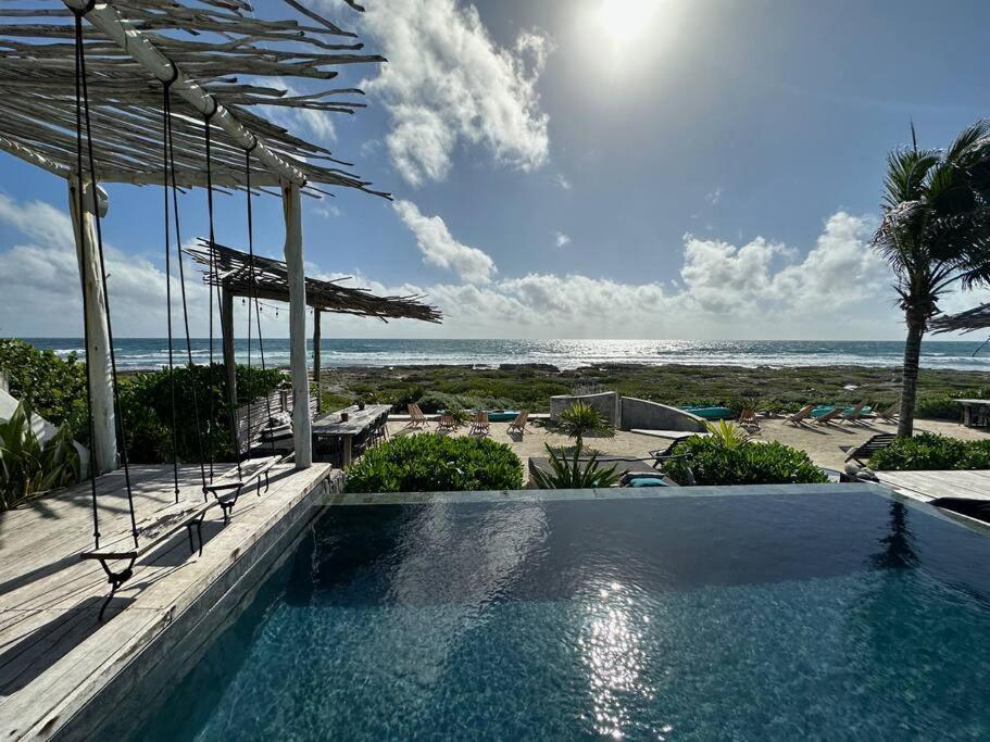 Tulum Beachfront Villa I'Ik By Casa Xuul Tulum Dış mekan fotoğraf
